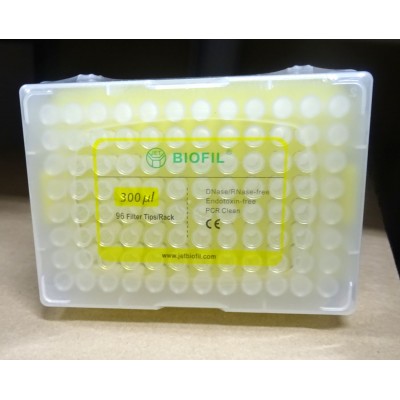 Наконечники для дозаторов 10-300 мкл, с фильтром, DNAse-RNAse-Free, стерильные, в штативе